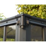 Pavillon ‚Ledro‘ geschlossen anthrazit 296 x 430 cm Polycarbonat grau – Image 4