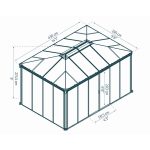 Pavillon ‚Ledro‘ geschlossen anthrazit 296 x 430 cm Polycarbonat grau – Image 7