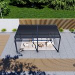 Pergola 'Grand Tuscan 1220' inklusive Lamellendach anthrazit 599 x 370 x 256 cm – Image 4