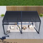 Pergola 'Grand Tuscan 1220' inklusive Lamellendach anthrazit 599 x 370 x 256 cm – Image 5