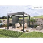 Pergola dunkelgrau metallic/weiß 3 x 3 m – Image 3