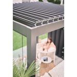 Pergola dunkelgrau metallic/weiß 3 x 3 m – Image 4