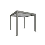 Pergola quarzgrau metallic/weiß 3 x 3 m