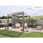Pergola quarzgrau metallic/weiß 3 x 3 m – Image 2