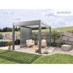 Pergola quarzgrau metallic 6 x 3 m