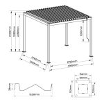 Pergola 'Origin 88' anthrazit 3 x 3 m – Image 6