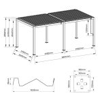 Pergola 'Core 110' anthrazit 3 x 6 m – Image 4