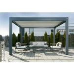 Standard-Pavillon Lamellen-Pergola B x T: 350 x 412 cm Farbe Gestell: Anthrazit, Aluminium