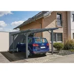 Carport Andy Außenmaß inkl. Dachüberstand (B x T): 498 x 294 cm, Einzelcarport, Anthrazit – Image 10