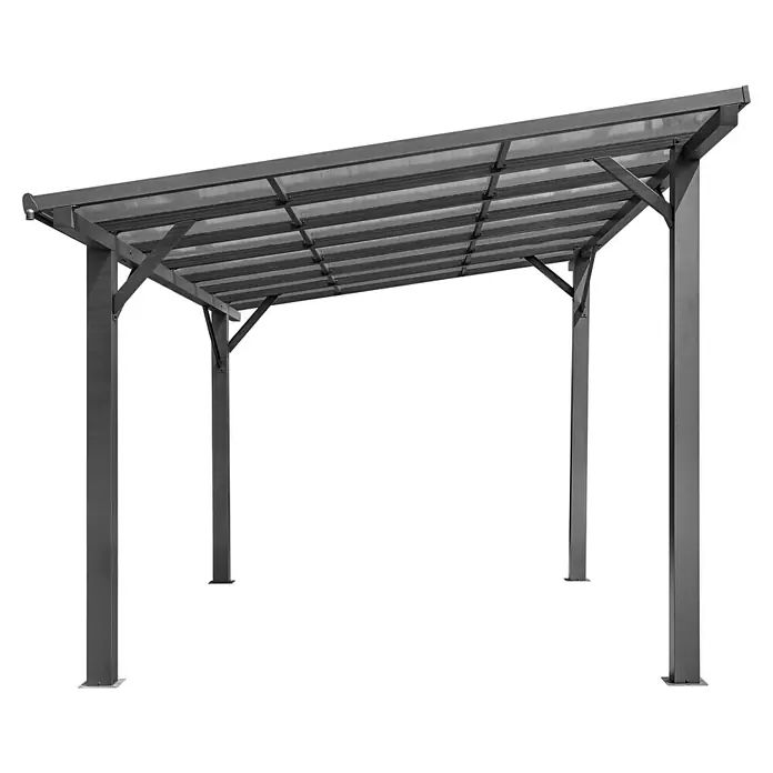 12 Carport Andy Außenmaß inkl. Dachüberstand (B x T): 498 x 294 cm, Einzelcarport, Anthrazit – Image 1