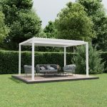 Pergola 'Shade' weiß 395 x 230 x 290 cm