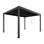 Pergola 'Shade' dunkelgrau mit Beleuchtung 395 x 230 x 290 cm – Image 3