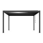 Pergola 'Shade' dunkelgrau mit Beleuchtung 395 x 230 x 290 cm – Image 4