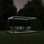 Pergola 'Shade' dunkelgrau mit Beleuchtung 395 x 230 x 290 cm – Image 5