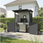 Grillhaus Konsta mit aufklappbarer Frontseite 230 x 113 x 222 cm anthrazit