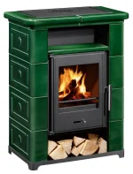 Wamsler Montafon Kaminofen 7 kW grüne Keramik