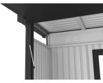 Grillhaus Konsta mit aufklappbarer Frontseite 230 x 113 x 222 cm anthrazit – Image 8