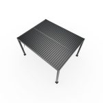 Pergola 'Milo 1012' schwarz 357 x 288 x 225 cm, mit verstellbare Lamellen – Image 4