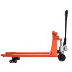 Wiegehubwagen, Rollen aus PU, Tragfähigkeit 2500 kg, rot – Image 5